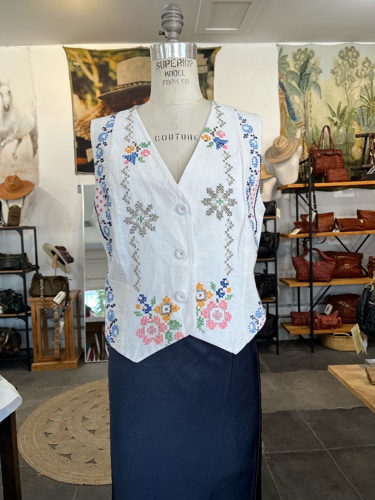 Relax Re-Lux Embroidered Vest Top